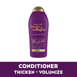 OGX Thick & Full + Biotin & Collagen Conditioner, Salon Size, 25.4 Fl Oz
