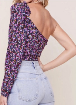 One shoulder Bodysuit | ASTR The Label | Size Small