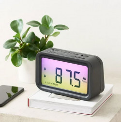 Onn. Digital Alarm Clock With Ombre Color Changing Display