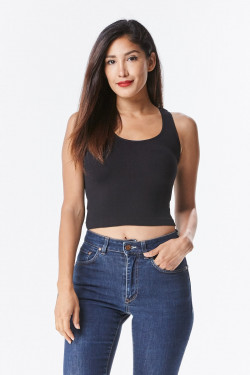 Women's  Racerback Open Back Crop Sports Top