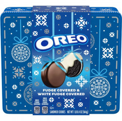 Oreo Fudge Covered & White Fudge Covered Sandwich Holiday Cookies