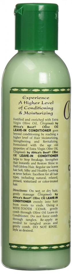 Originals by Africa's Best Olive Oil Leave-In Conditioner, Stop Breakage and Strengthen Hair Instantly, Restores Shine, Moisturizing, Strengthening, Revitalizing, 6oz Bottle