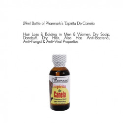 Pharmark Cinnamon Spirit / Espiritu De Canela. Natural Hair Restorer. Regrowth in Balding Spots. Hair Strengthener. 1 fl.oz.