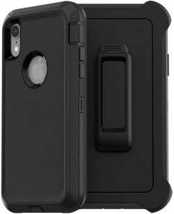 Phone Case Defender Series Rugged Case SCREENLESS Edition Case For IPhone XR-Black