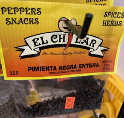 Pimienta Negra Entera | Whole Black Pepper | El Chilar| Spices & Herbs | 1. Oz