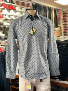 Print Long Sleeve Dress Up Shirt