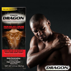 Pomada Dragon. Pain Relief Cream. Fast Acting. Analgesic for Muscles and Joints Associated with Simple Backache, Arthritis, Strains, Bruises, and Sprains. 2 Oz