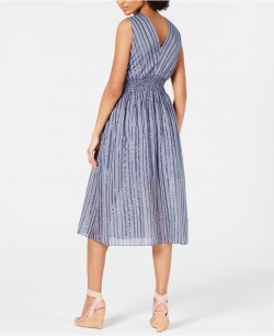 I.N.C. Smocked Split-Skirt