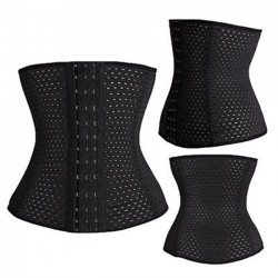 Women Latex Rubber Waist Trainer Cincher Underbust Corset Shapewear