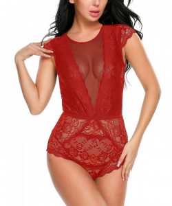 ELOVER Women Teddy Sexy Lingerie Sleepwear | Red