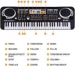 Etuoji Kids Children Early Education Electronic Musical Teaching Keyboard Piano T Pianos & Keyboards