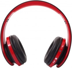 Bluetooth Headphones Over Ear ,Hi-Fi Sterio,Foldable,Wired Mode for iphone/ipad,pc(red)