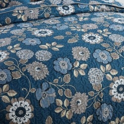 NEWLAKE 3 Piece Quilt Bedspread Coverlet Set,Thermal Pressing Paisley Pattern (Queen Size,Black)