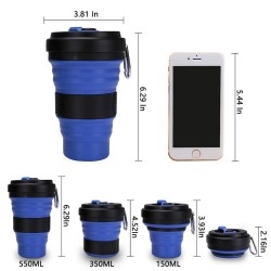 Silicone make travel folding coffee cup