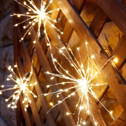 EAMBRITE 3PK 8” Diameter LED Fairy Starburst Branch Light with 180 Warm White Decorative Home Xmas Wedding