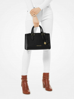 Zoe Medium Pebbled Leather Satchel | Michael Kors.