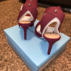 Antonio Melani Stelena Suede Ankle Strap Pumps Shoes