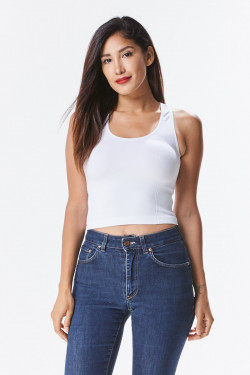 2 FOR $15 RED/WHITE Racerback Openback Crop Top