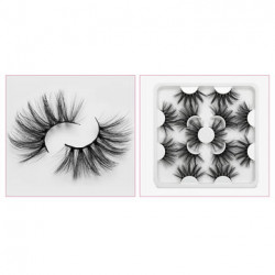 8 Pairs faux mink eyelashes 25mm lashes fluffy messy 3d mink lashes wholesale, 8 pairs natural false eyelashes extension