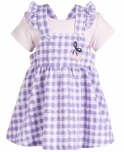 Baby Girls 2-Pc. Bodysuit & Printed Jumper Set