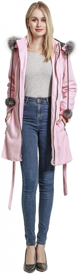 Removable Fur Collar Women's Wool Trench Coat | KENGURU COVE