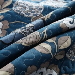 NEWLAKE 3 Piece Quilt Bedspread Coverlet Set,Thermal Pressing Paisley Pattern (Queen Size,Black)