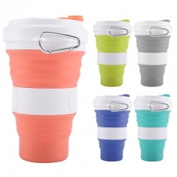 Collapsible reusable Travel Folding coffee cup