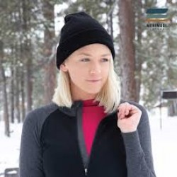 MERIWOOL Beanie Hat for Men n Women Merino Wool Ribbed Cuff Knit Beanie Hat