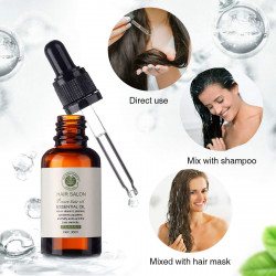 Luckyfine 3Pcsx30ML Hair Salon Essential Oil, Hair Mask Hair Care Premium Treatment Hair Salon Oil- For Beautiful Hair & Healthier Scalp Soft and Light Care for Damaged Hair