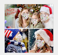 Kids Face Mask, Christmas Kids Mask, Funny Disposable Face Masks 50 Pack-Kids