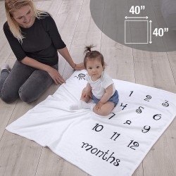 Super Soft Photography Baby Monthly Blanket | Baby Shower Gift for Boys, Girls