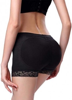 Black Buttocks Pads Short Leggings For Women's