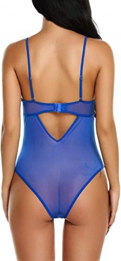 Wearella Women's One Piece Lingerie Teddy Lace Bodysuit