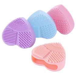 Silicone makeup applicator brush cleaner
