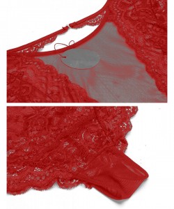 ELOVER Women Teddy Sexy Lingerie Sleepwear | Red