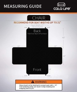 CALA Sofa Loveseat Slipcovers,Covers,Reversible Couch Slipcover Furniture Protector with Elastic Straps,Covers Perfect for Pets and Kids,Machine Washable（Chair:Chocolate/Beige）