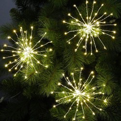 EAMBRITE 3PK 8” Diameter LED Fairy Starburst Branch Light with 180 Warm White Decorative Home Xmas Wedding