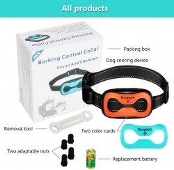 Bark Collar [New Version] Humanely Stops Barking with Sound and Vibration.