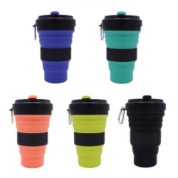 Silicone make travel folding coffee cup