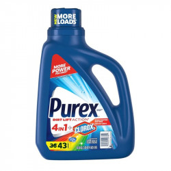 Purex Liquid Laundry Detergent Plus Clorox 2 Stain Fighting Enzymes, Original Fresh, 65 Fluid Ounces, 43 Loads