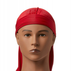 RED by KISS Bow Wow Power Wave - Durag de terciopelo de lujo (HDUPPV04 - rojo)