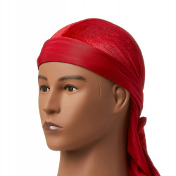 RED by KISS Bow Wow Power Wave - Durag de terciopelo de lujo (HDUPPV04 - rojo)
