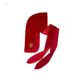 RED by KISS Bow Wow Power Wave - Durag de terciopelo de lujo (HDUPPV04 - rojo)