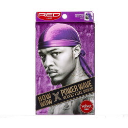 Red By KISS Bow Wow Power Wave - Terciopelo De Lujo Durag Morado HDUPPV02