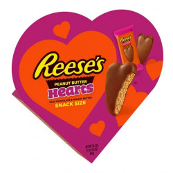 REESE'S, Milk Chocolate Peanut Butter Hearts Snack Size Candy, Valentine's Day, 28.8 Oz