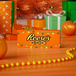 REESE'S, PIECES Peanut Butter In A Crunchy Shell Candy, Christmas, 4 Oz, Box