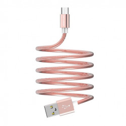 Reiko Wireless Moisture 2.6A Premium Full Hi-Speed USB A to USB Type C Data Cable in Pink M2RFA-MTU2-TYPECPK
