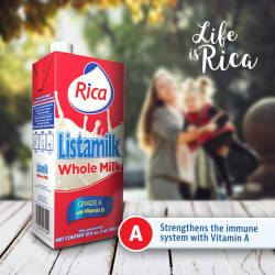 RICA Listamilk Whole Milk 32 Oz Boxed