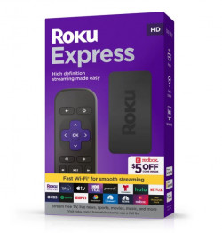 Roku Express (New, 2022) HD Streaming Device With High-Speed HDMI Cable, Simple Remote, And Fast Wi-Fi