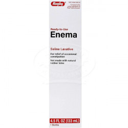 Rugby Disposable Ready-To-Use Enema Saline Laxative 4.5 Oz